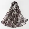 Bufanda de Gasa de Bali Estilo Coreano Nueva Delgada Estampada Temperamento Fresco Suave Pegajosa Cálida Nueva Moda Ropa Exterior para Mujer Chal