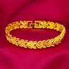 Vietnam Shajin Pulsera Vintage de Espiga de Trigo para Mujer Venta al por mayor Mismo Moda Chapado en Oro Duro Flor de Coche Pulsera para Dama