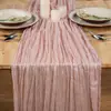 Nuevo producto de gran éxito en el mercado internacional: Camino de mesa de hilo de Bali para bodas, fiestas de cumpleaños y reuniones; Mantel Semitransparente Estilo Europeo