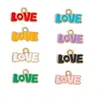 Acessórios para Joias DIY Transfronteiriços Materiais Coloridos Carta de Amor Liga de Zinco Esmalte Pingentes Colares Feitos à Mão Pulseiras Pingentes