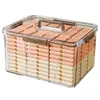 Caja de Almacenamiento para el Hogar de Gran Capacidad para Juguetes Caja de Almacenamiento de Acrílico Caja Transparente para Snacks Caja Portátil Sellada con Tapa Abatible