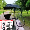 Toldo para Vehículo Eléctrico, Toldo Nuevo para Bicicleta, Parabrisas para Coche de Batería de Motocicleta, Paraguas para Coche con Protección Solar y contra la Lluvia
