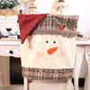 Decorações de Natal Papai Noel cadeira capa floco de neve xadrez cadeira capa Natal festa de Natal decoração adereços