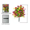 Em Estoque Popular Transfronteiriço Planta Artificial Eucalipto Violeta Arranjo de Flores Artificiais para Decoração Interna e Externa Buquê