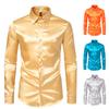 Código europeo transfronterizo comercio exterior Amazon tendencia moda masculina satín discoteca manga larga camisa