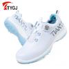 Zapatos de Golf, Zapatos de Golf para Mujer con Cordones Rápidos, Tacos Fijos, Suelas Antideslizantes