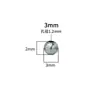 Cuentas de Plata Tailandesa Plata de Ley S925 Perla Separada Cuentas de Plata Brillantes Accesorios de Cuentas Sueltas Pulsera DIY Wenwan Cuerda Trenzada Accesorios de Plata