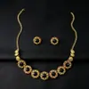 Set de Joyería Medieval con Flores Literarias Retro Transfronterizo Europeo y Americano Estilo Antiguo Estilo Étnico Flor Oro Imitación 18K Set Cadena
