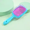Pente Cruzado de Malha Colmeia Vazado, Pente de Massagem, Pente de Malha para Estilização Volumosa, Pente de Plástico com Almofada de Ar, Pente Quadriculado
