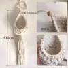 Bolsa de Malla Tejida a Mano con Forma de Nido de Pájaro Cesta Colgante Decoración de Jardín en Balcón Floristería Decoración de Pared Oficina Centro Comercial Tapiz Planta