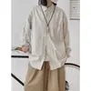 Camisa de rayas de otoño para hombre, estilo coreano moderna casual versátil de manga larga, camisa jacket holgada elegante de moda ins estilo Hong Kong