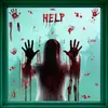 Pegatinas de Halloween Huella de Mano Sangrienta Creativa Fantasma Femenina Pegatinas Estáticas Suministros para Fiesta de Halloween Transfronterizos Fantasma Masculino Pegatinas para Vidrio