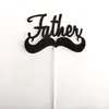 Cartão feliz para assar pai feriado Dia dos Pais eu te amo amor pai plug de barba decoração de bolo