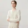 Nova Camada de Base de Tricô de Caxemira Outono Inverno Top Moda Macio Confortável Cor Sólida Solto Emagrecedor Gola Tesoura Feminino