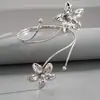 Pulseira Aberta de Metal Estilo Europeu e Americano com Flores, Braçadeira, Pulseira Exagerada da Moda Transfronteiriça, Joia de Alto Padrão de Personalidade de Nicho para Mulheres