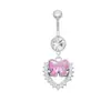 Gabe Europa y Estados Unidos transfronterizo nuevo circonita forma de corazón perforación anillo umbilical moda hermoso mariposa acero inoxidable anillo de ombligo