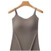 Camisola Longa com Bojos Embutidos, Camada Base Sem Costura Tipo Base, Camisola Plus Size para Mulheres