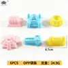 Molde de Argila Colorido em Relevo para Massinha DIY Infantil Conjunto de Ferramentas de Argila com 21 Peças Molde Educacional de Argila Colorida