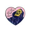Europeu e Americano divertido engraçado morte crânio broche Live Laugh Love pin bag roupas acessórios