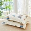 Funda de almohada de algodón puro estampado de sarga de algodón engrosada para dormitorio escolar en casa Soporte de venta directa de fábrica Entrega