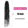 Peluca de trenza suelta rizada pequeña con cola suelta BOHO Passion Twist Feizi de fibra química europea y americana para crochet