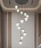 Lámpara de Araña para Sala de Estar Moderna Minimalista Elegante Iluminación de Escaleras Luz Nórdica Lujo de Gama Alta Nuevo Modelo 2026 Luz para Vestíbulo Principal