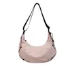 Bolso bandolera para mujer, estilo japonés, de tela, sencillo, para ir al trabajo, versátil, estilo de ropa de trabajo, ligero, casual, bolso tipo dumpling