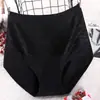 910 Ropa Interior Roja Grande para Madre Año de Nacimiento Vaca Talla Grande Algodón Cintura Alta Talla Grande Bragas con Encaje para Mujer