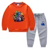 Ropa infantil transfronteriza nueva Otoño e Invierno 2023 suéter para niños pantalones traje de dos piezas de algodón para bebé manga larga de dibujos animados