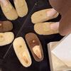 Sapatos Peludos Femininos Tudo Incluído 101,25kg, Sapatos de Algodão e Veludo Estilo Francês Novo para Uso Externo Slip-On, Versátil Outono e Inverno