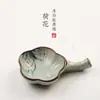 Estudio Lanzhai piedra de tinta pequeña creativa plato de tinta de cerámica soporte para lamer pincel de pluma piscina de tinta de pigmento de agua de tinta plato de tinta soporte para pluma