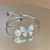 2024 nuevo grava poco profunda perla de mariposa viento frío verano lujo ligero nicho alta sensación pulsera pulsera