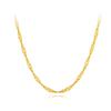 Collar de mujer moderno chapado en oro rosa de 18 quilates elegante cadena de onda de agua cadena lisa chapado en plata cadena desnuda joyería fábrica venta al por mayor