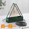 Soporte Ignífugo para Espiral Antimosquitos para Uso Doméstico, Creativo Soporte de Hierro Forjado y Sándalo, Soporte Bandeja para Espiral de Incienso, Soporte Quemador de Espiral Antimosquitos con Cenicero