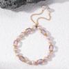 Pulsera Fu Yun para Mujer Perla de Imitación Palabra Fu Mejor Amiga Chica Pulsera Elegante Elegante Ins Estudiante Mejor Amiga Pulsera Regalo