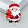 Broches de la Serie Navideña Más Vendida Transfronteriza Europea y Americana, Insignias Decorativas de Dibujos Animados de Papá Noel a la Moda y Lindas