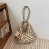 Bolsa de palha grande capacidade para mulheres, novo modelo 2026, bolsa de palha para férias de verão na praia, bolsa tote de ombro moderna para o dia a dia