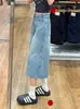 Pantalones Vaqueros Cortos de Pierna Ancha Lavados Azul Claro Estilo Americano de Tiro Alto para Mujer, Verano Tallas Grandes, Favorecedores y Casuales de Largo Medio