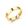 Anillo nuevo de letras planas de 4 mm de acero inoxidable para hombre, anillo simple de cola única, anillo de joyería al por mayor