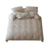 Juego de Cama de Algodón Puro Algodón Lavado Cuatro Piezas 2025 Nuevo Estilo Sábanas de Algodón Sencillas, Sábanas Ajustables, Funda de Edredón, Juego de Ropa de Cama de Tres Piezas