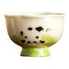 Planta de Fábrica Ceniza de Carbón Taza de Té Kung Fu Pintada a Mano Tallada en Pilar Tipo Flor de Panda Taza de Maestro Taza de Té Taza de Cata de Té Taza de Té Taza Individual
