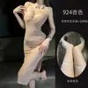 Lencería Seductora y Sexy para Mujer Joven, Camisola de Noche con Escote en V Profundo, Vestido Largo Transparente de Encaje Calado, Tentación de Malla, Dropshipping