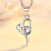 2026 Nuevo Collar con Colgante de Zirconia Brillante en Forma de Corazón Cadena Versátil para Clavícula para el Trabajo Diario Joyería de Regalo para Novia o Mejor Amiga