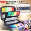Caneta Marcadora Acrílica Noya com Tinta Líquida Direta, Cores Empilháveis, Corpo Redondo, Ponta Macia com Controle de Tinta, Caneta de Aquarela Infantil, Caneta para Graffiti em Bolsa de Tecido