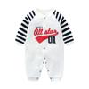 Mameluco de bebé niño con uniforme de béisbol, ropa para bebé de 0 a 1 año, primavera y verano, algodón, mameluco de manga larga, mameluco de primavera