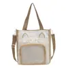 Bolsa de Calor para Gato Linda Bolso de Mano Mijo Bolso de Hombro Cruzado Dulce Bolsa Transparente Bidimensional Bolsa para Tutoría de Estudiantes