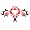 Pegatinas de Tatuaje Dulces y Geniales para Cintura y Cadera de Niña, Patrón de Corazón de Rosa Pegatinas Impermeables para la Parte Baja del Vientre