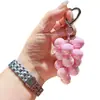 Chaveiro criativo de amor com contas de uva, acrílico, pingente de fruta anti-real, pingente de bolsa, chaveiro atacado