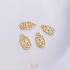 Pacote 14K Cor Dourada Real Preservação Auspicioso Paz Ruyi Fortuna Fortuna Redondo Marca Pingente Pulseira Pulseira Joia Pingente Pequeno