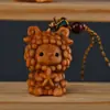 Madeira de Cipreste Doze Signos do Zodíaco Chaveiro de Carro Desenho Animado Corrente de Madeira para Celular Pingente Chaveiro Ano do Cavalo Ornamento Acessório de Presente